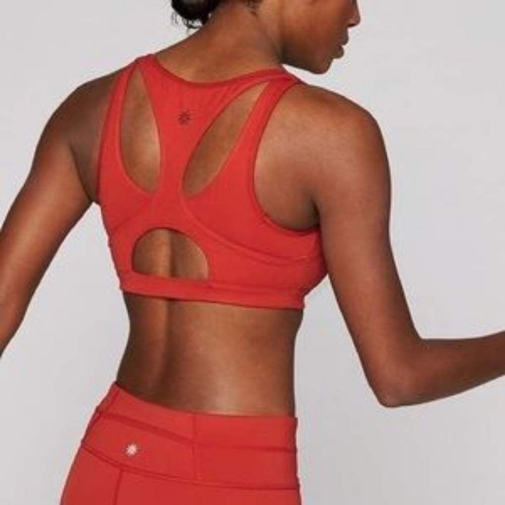 Athleta Triple Dare Sports Bra in Melon